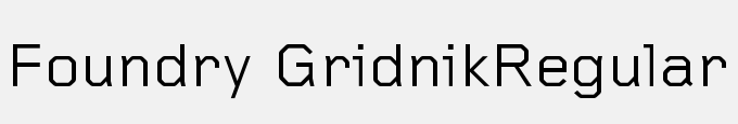 Foundry Gridnik-Regular